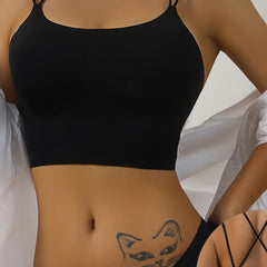 Sexy Seamless Cami Top Criss Cross Back Crop Tank Top Women's Lingerie