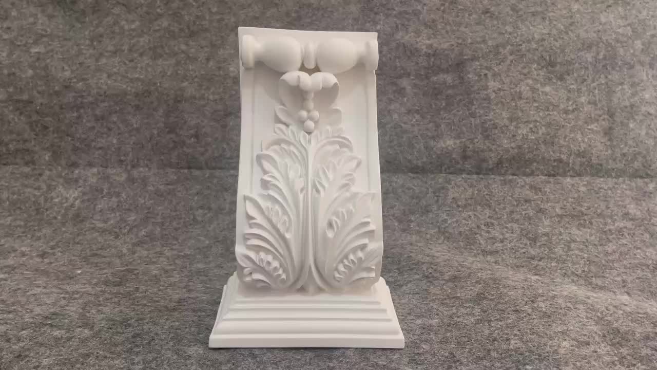 European PU Beam Joist Column Head Gate Flower Decor Carved Trunk Plaster Line