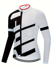 Men's Cycling Jersey Stretch Breathable Long Sleeve Sportswear