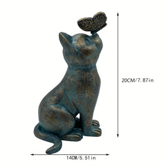 Outdoor Cat Decorative Resin Ornaments for Garden