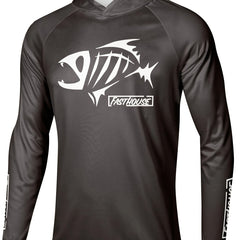 Fish Bone Print UV Protection Men's Hoodie for Gym Running
