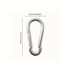 304 Stainless Steel Spring Hook Buckle Keychain for Outdoor Camping Hiking