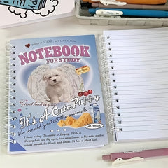 A5 50 Pages Little Animal Coil Notebook Puppy Niche Notepad Pink Kitten