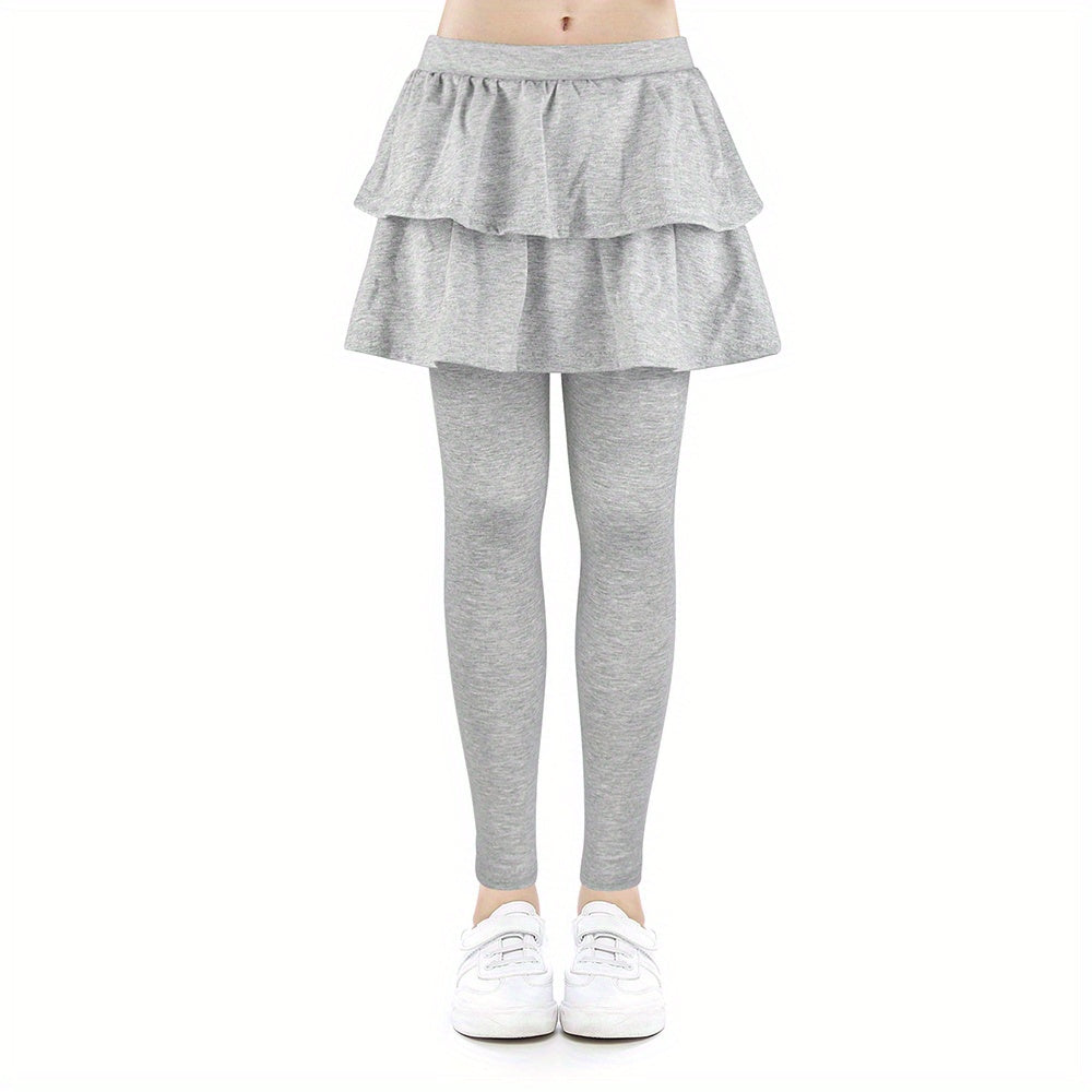 Girls Leggings With Skirt Warm Kids Leggings Tutu Pants For 4 10 Years Girl