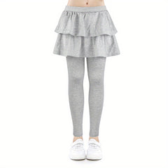 Girls Leggings With Skirt Warm Kids Leggings Tutu Pants For 4 10 Years Girl