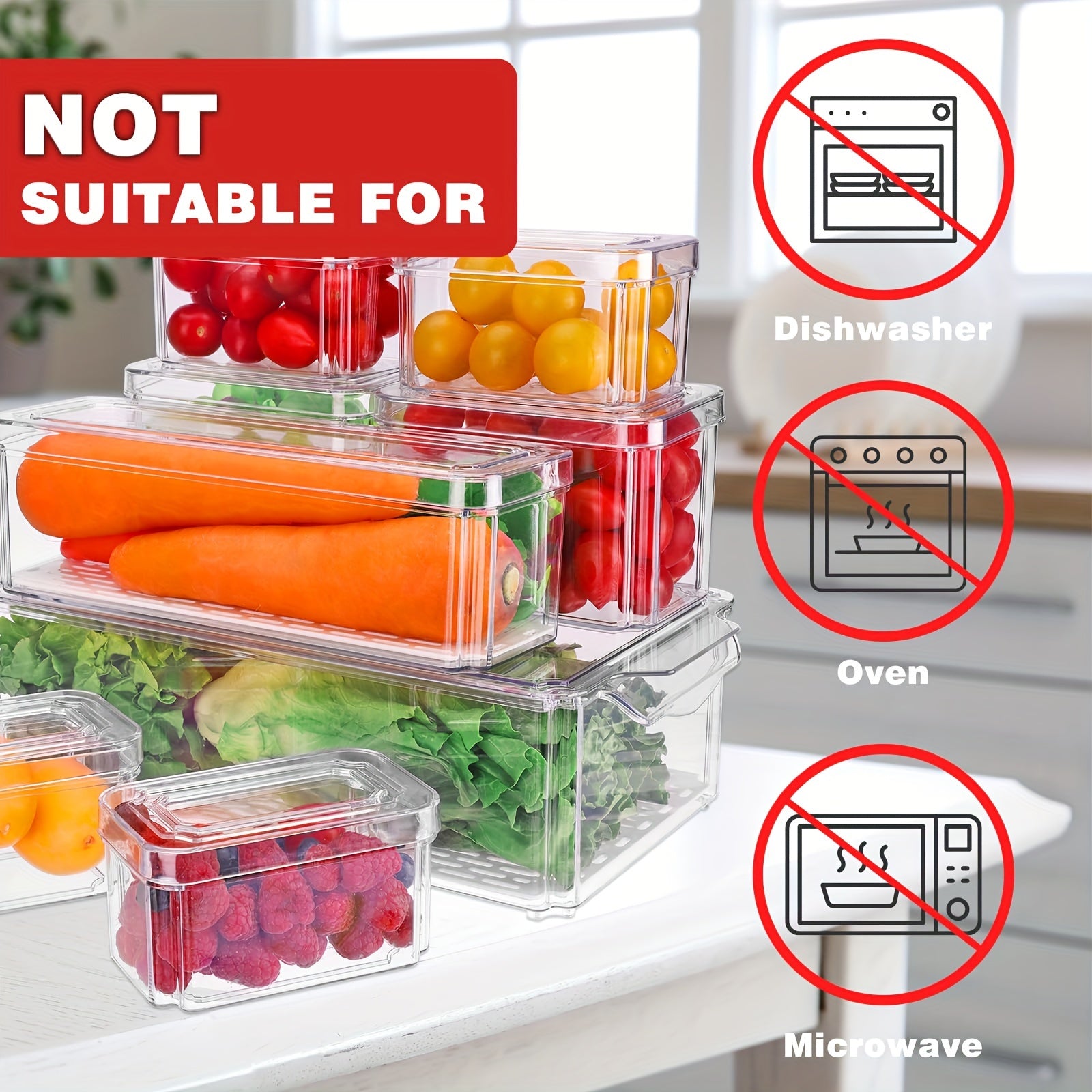 8pcs Mini Refrigerator Storage Boxes Set