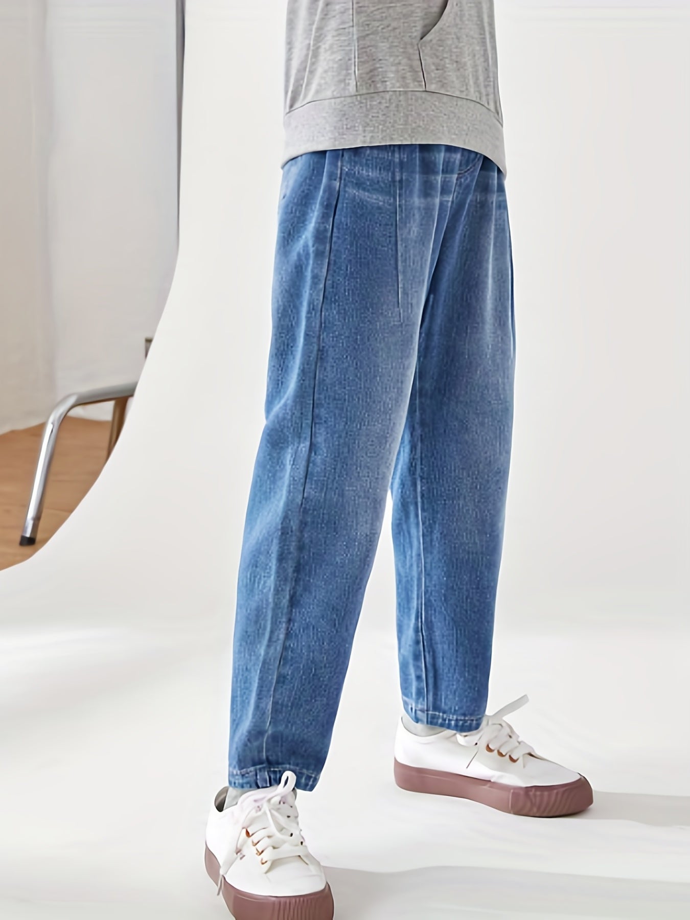Boy's Solid Denim Harem Jeans