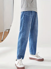 Boy's Solid Denim Harem Jeans