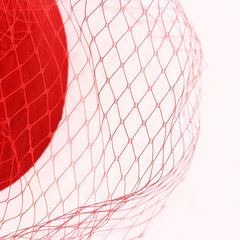 Yellow Mesh Flower Fascinator Hat Feathers Veil Mesh Faux Pearl Small Beret
