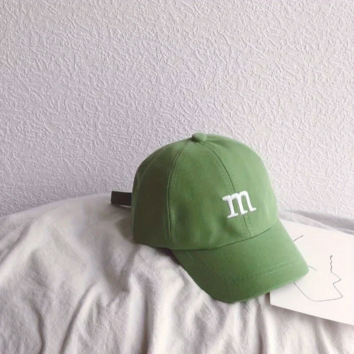 Kids Letter M Embroidery Baseball Cap Sun Protection Sunshade Hat