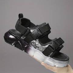 Men's Platform Buckle Sandals Outdoor Slip On Sandals