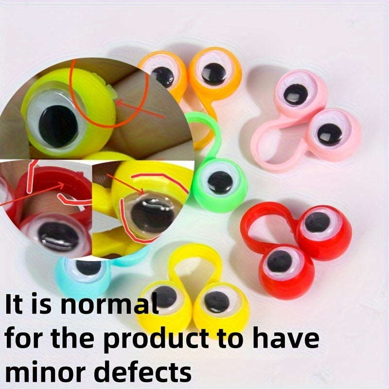 10pcs Eye Finger Puppet Rings with Wiggling Eye Toys for Party Gift