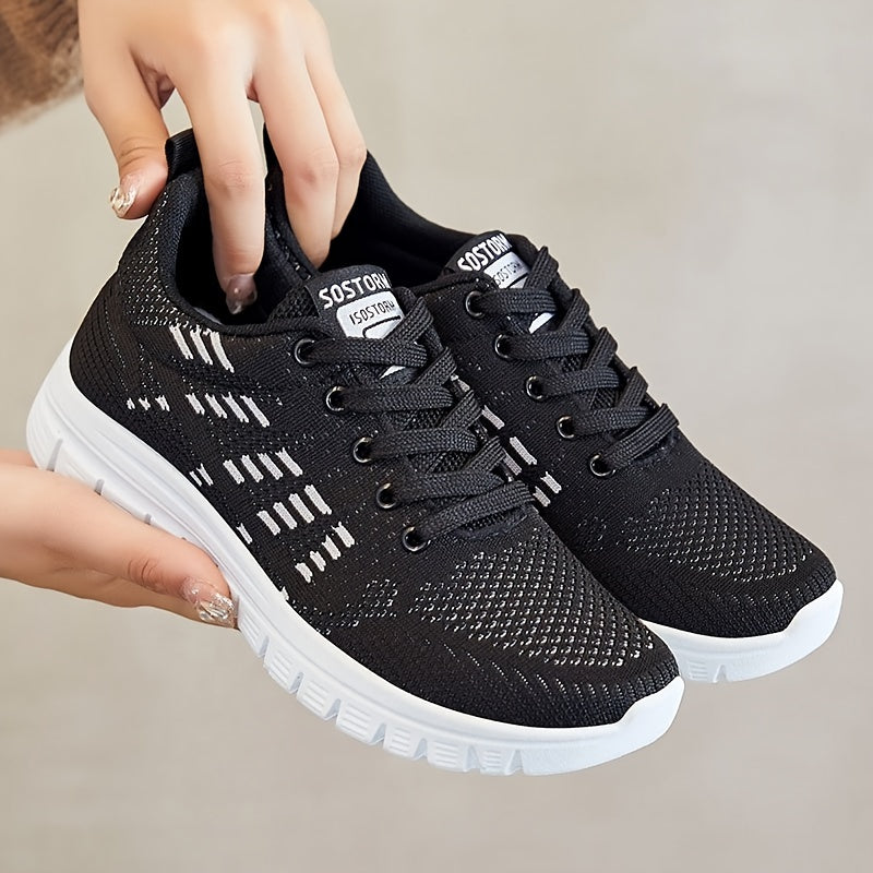 Women's Flying Woven Breathable Running Shoes Lightweight Casual Sneakers
