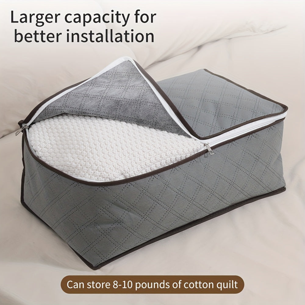 Durable Zipper Packaging Bag Large Capacity Dust Proof Square Storage Bag