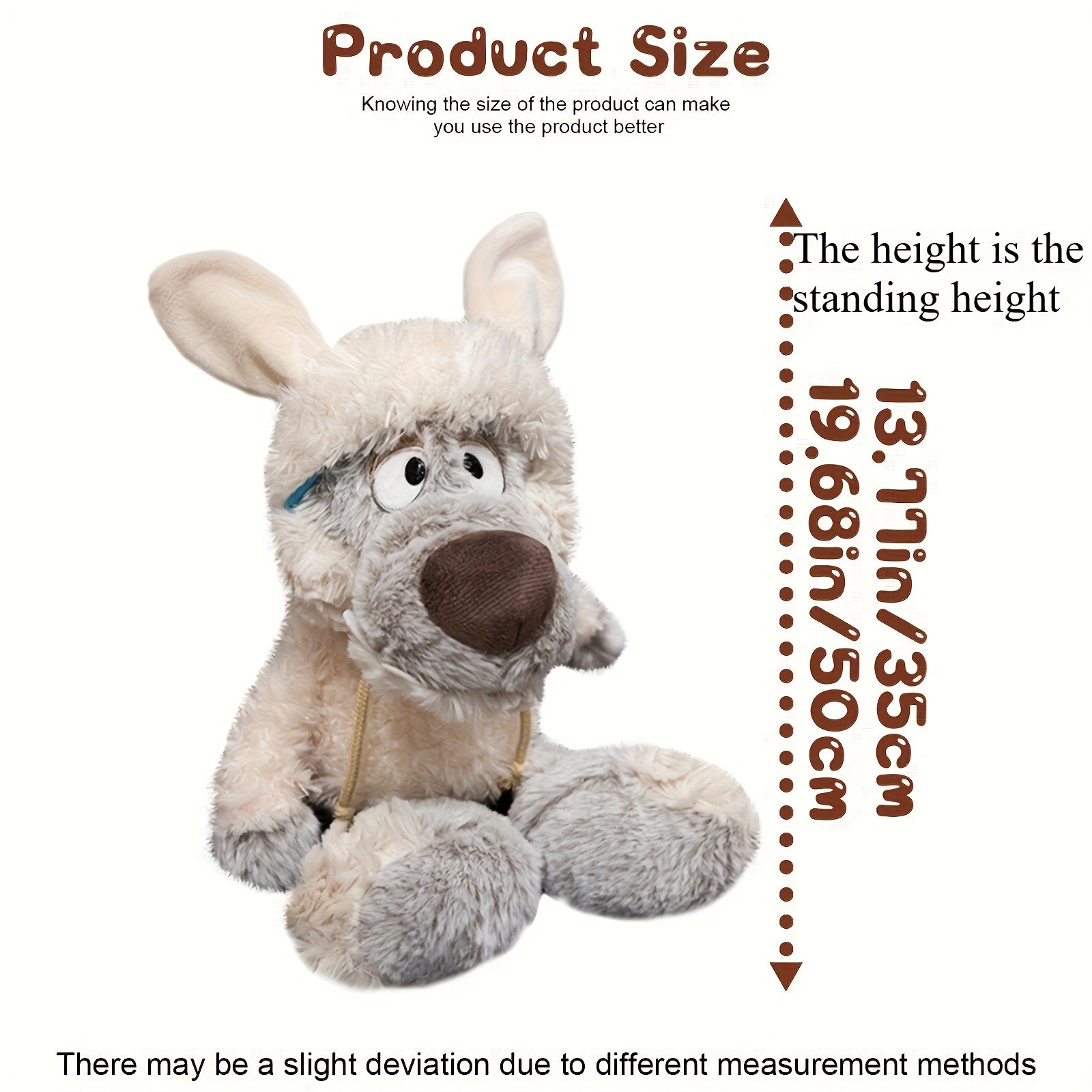 Soft Fleece Sheepskin Coat Wolf Dolls Stuffed Animal Plush Dolls
