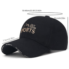 Letter Embroidered Winter Baseball Cap Middle aged And Elderly Cap Outdoor Cap