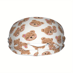 Teddy Bear Sports Headband Wicking & Breathable for Yoga Gym Running