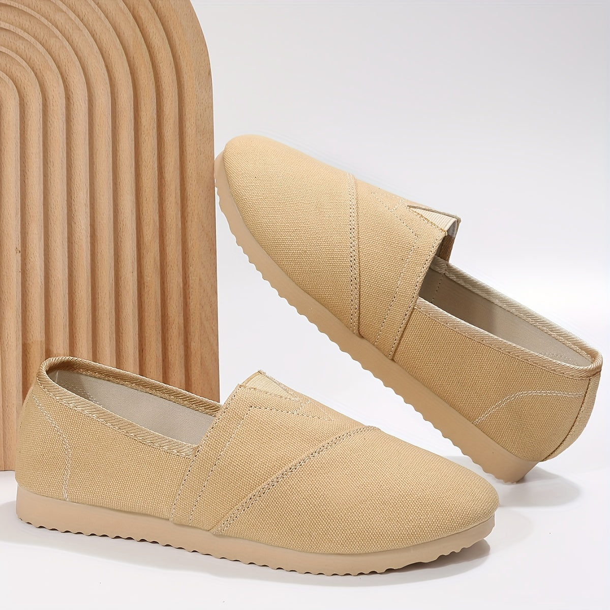 Women's Canvas Slip On Walking Sneakers Lightweight Flat Loafers