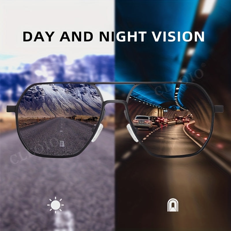 Men's Photochromic Polarized Sunglasses with Case