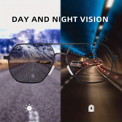 Men's Photochromic Polarized Sunglasses with Case
