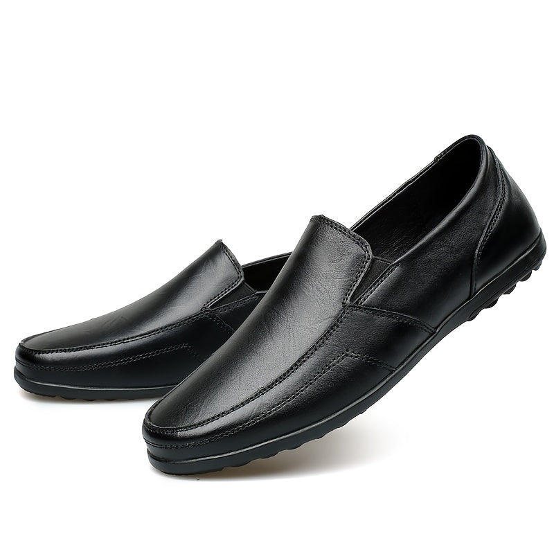 Men's Solid Loafer Shoes Slip On Sneakers for Outdoor Indoor Activities