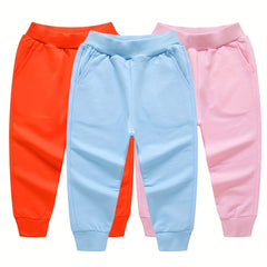 3pcs Boys Casual Solid Long Pants Spring Autumn Kids Clothing