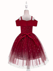 Kids Princess Party Dress Sleeveless Gown