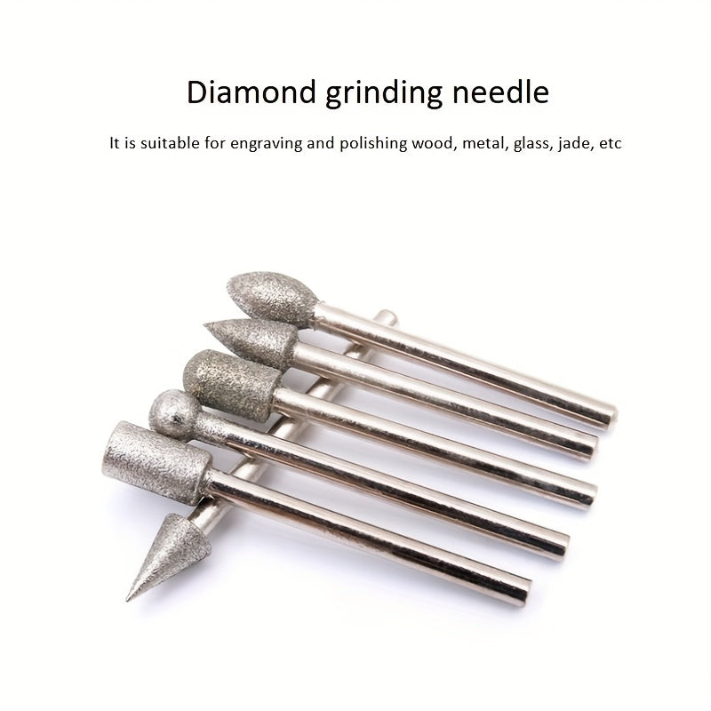 20pcs Diamond Grinding Head Kit for Carving, Grinding, Polishing, Jewelry Making