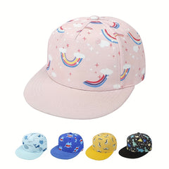 Kids Sunshade Baseball Cap Outdoor Cartoon Pattern Breathable Adjustable