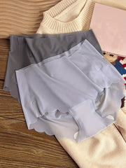 5pcs Seamless Scallop Trim Briefs Women's Lingerie & Underwear
