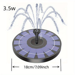 Solar Fountain Pump 6 Nozzles for Bird Bath Ponds Garden Swimming Pool Fish Tank