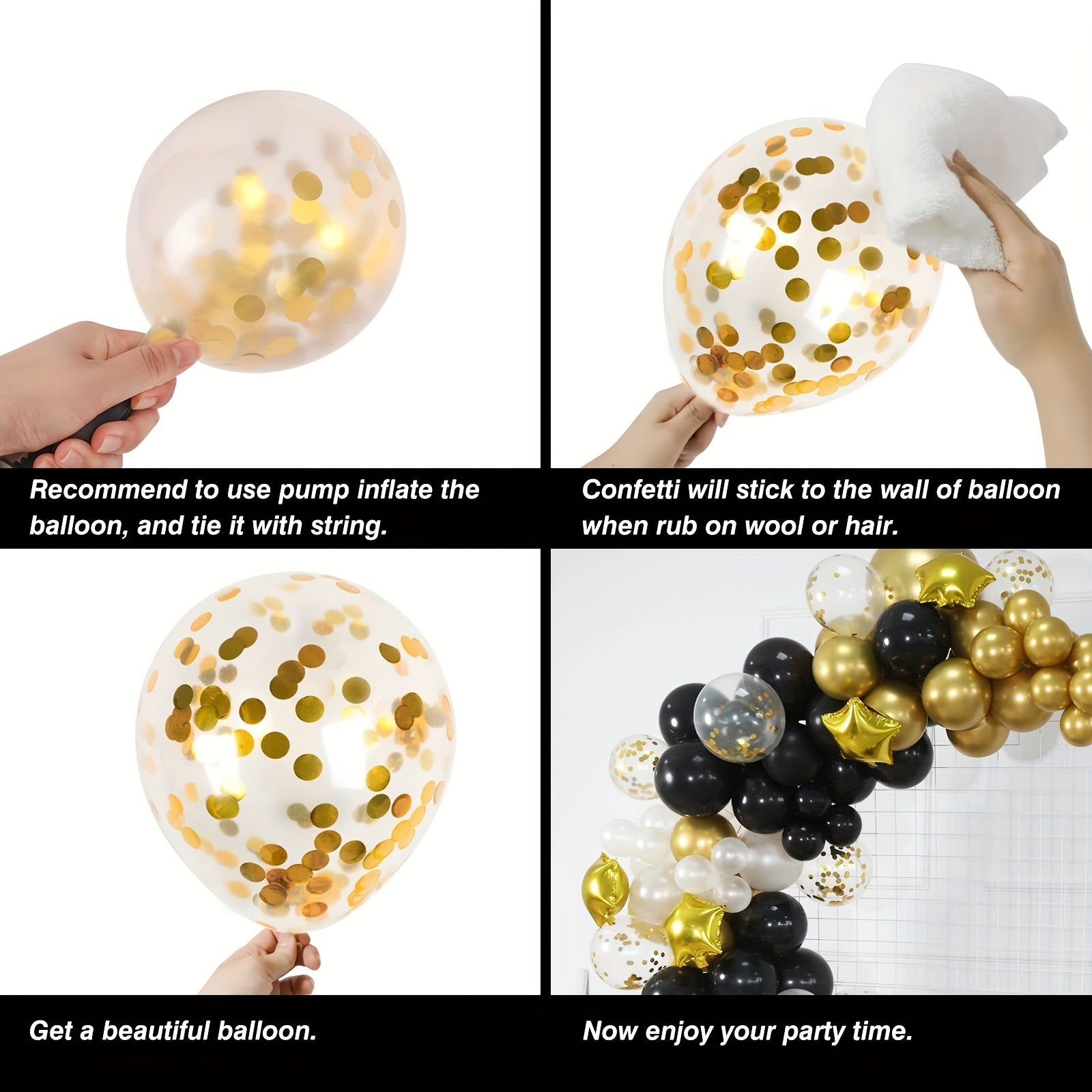 120pcs Golden Balloon Garland Kit for Party Decoration Supplies
