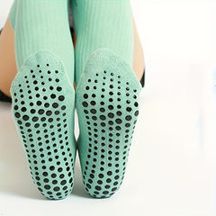 Round Toe Over The Knee Non Slip Yoga Socks Warm Long Tube Cold Socks