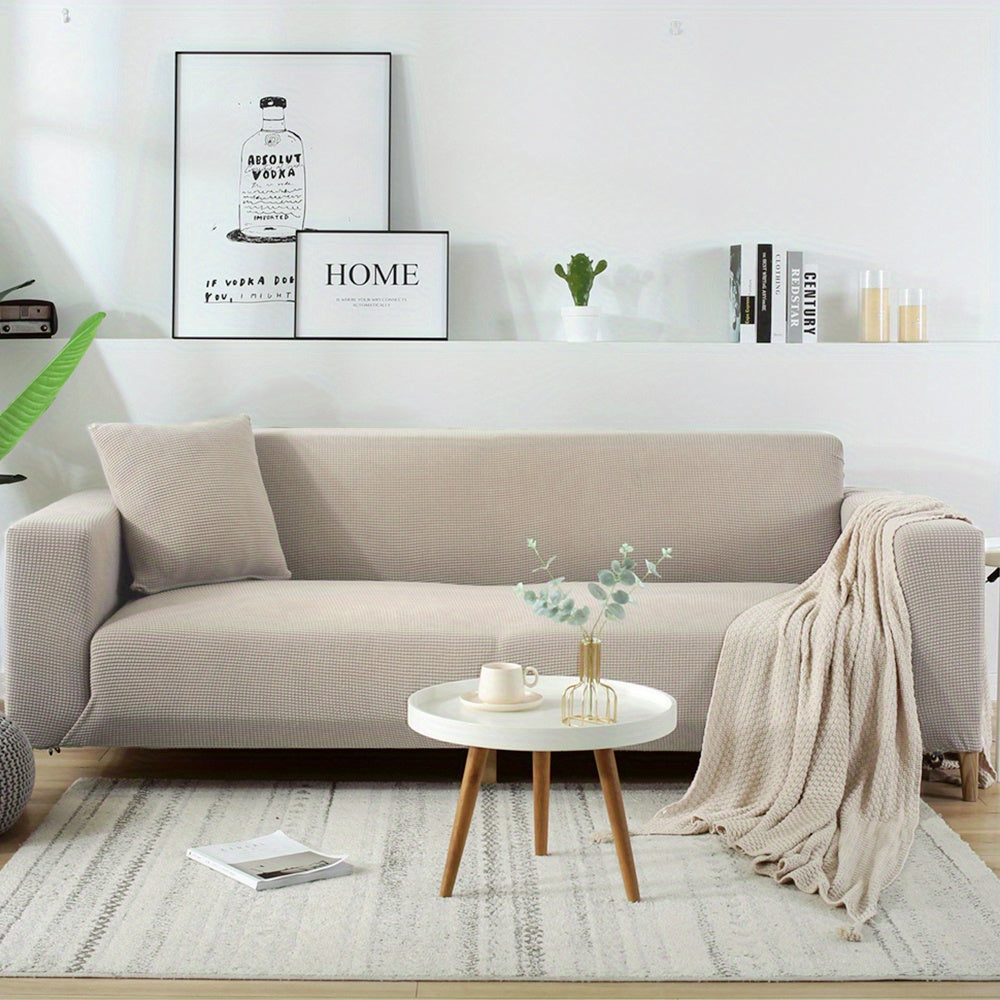 Polar Fleece Sofa Slipcover Non-Slip Couch Cover Furniture Protector