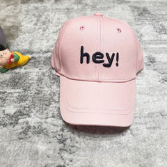 Casual Baseball Cap With Hey Embroidery Sun Protection