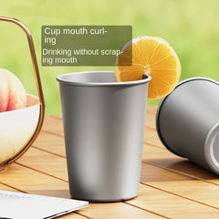 Outdoor Titanium Water Cup 300/500ml Portable Camping Drinkware