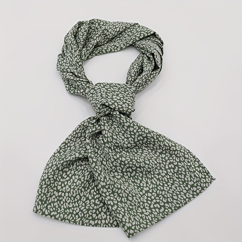 Leopard Print Scarf Vintage Casual Women Shawl Outdoor Windproof