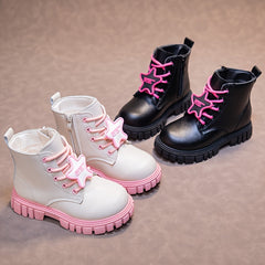 Girls' Warm Fleece Boots with Zipper for Autumn/Winter