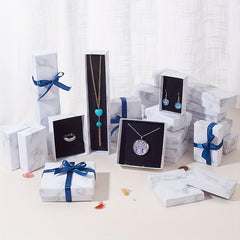 24pcs Square Jewelry Gift Boxes for Rings Earrings Necklaces, Cardboard Packagin