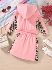 Girl's Plaid Hoodie & Shorts Set for Summer Spring
