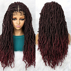 Faux Locs Braided Wig Synthetic Crochet Wigs with Baby Hair