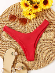 Sexy Cheeky Swimming Briefs V Shape Bikini Bottoms Women's Swimwear