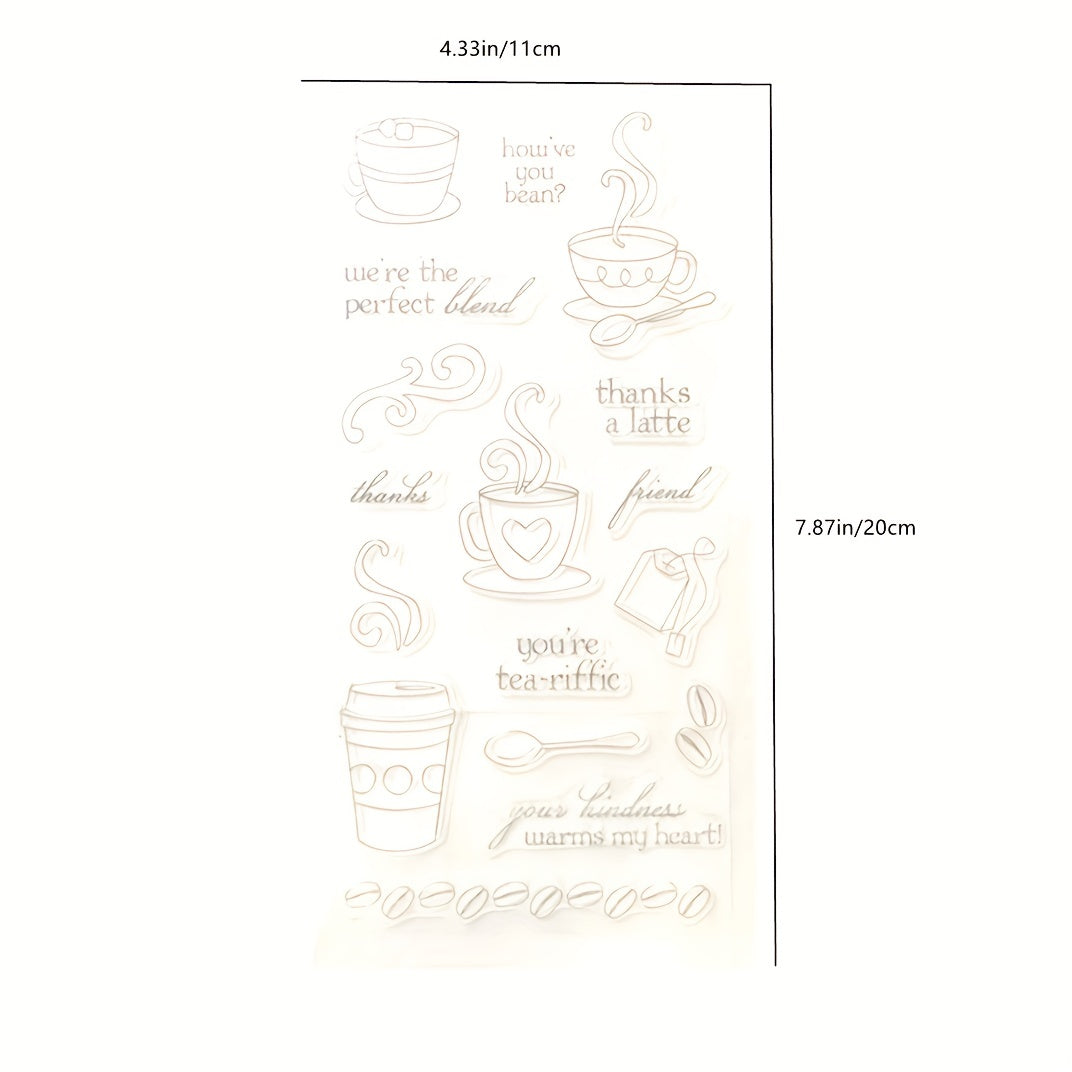 Silicone Transparent Stamp for Coffee Milk Tea Spoon Gift DIY
