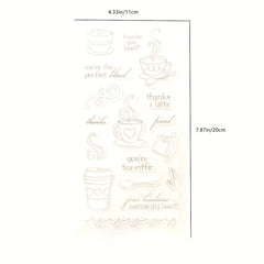 Silicone Transparent Stamp for Coffee Milk Tea Spoon Gift DIY