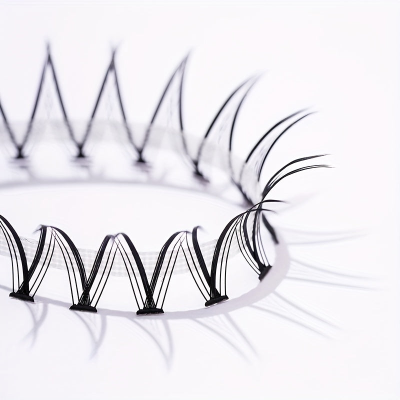 120pcs Mixed Fairy Style V Shape Cluster Lashes 6 Lengths in One Tray