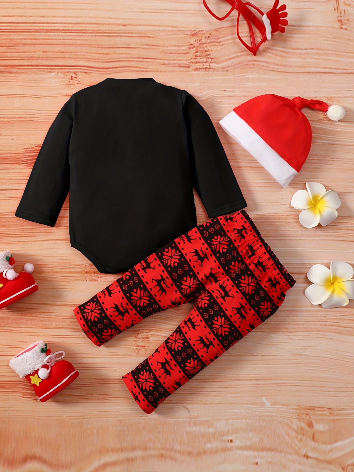 Newborn Baby Christmas Cartoon 3pcs Set