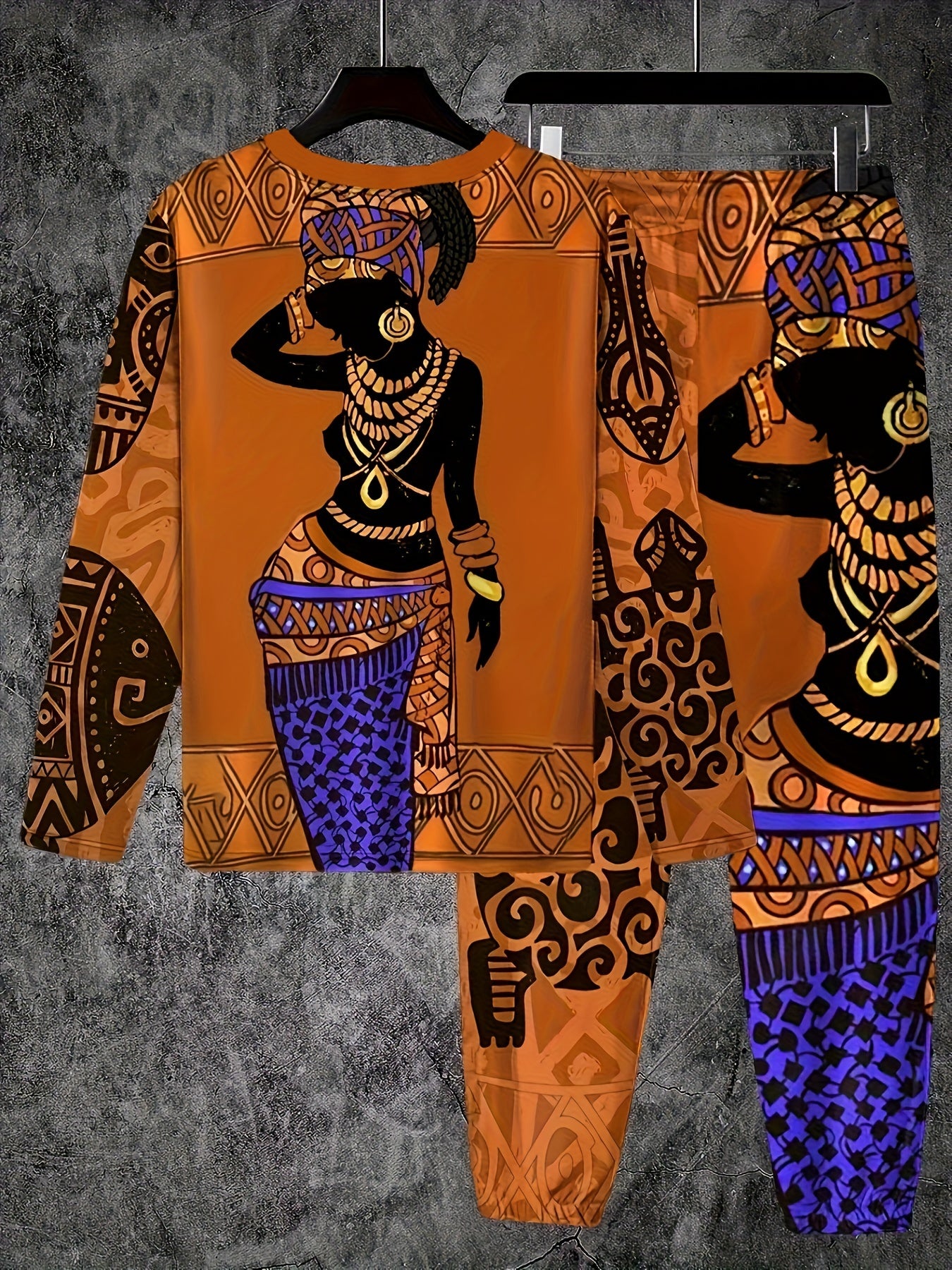 Men's 3D Print Sweatshirt and Joggers Set