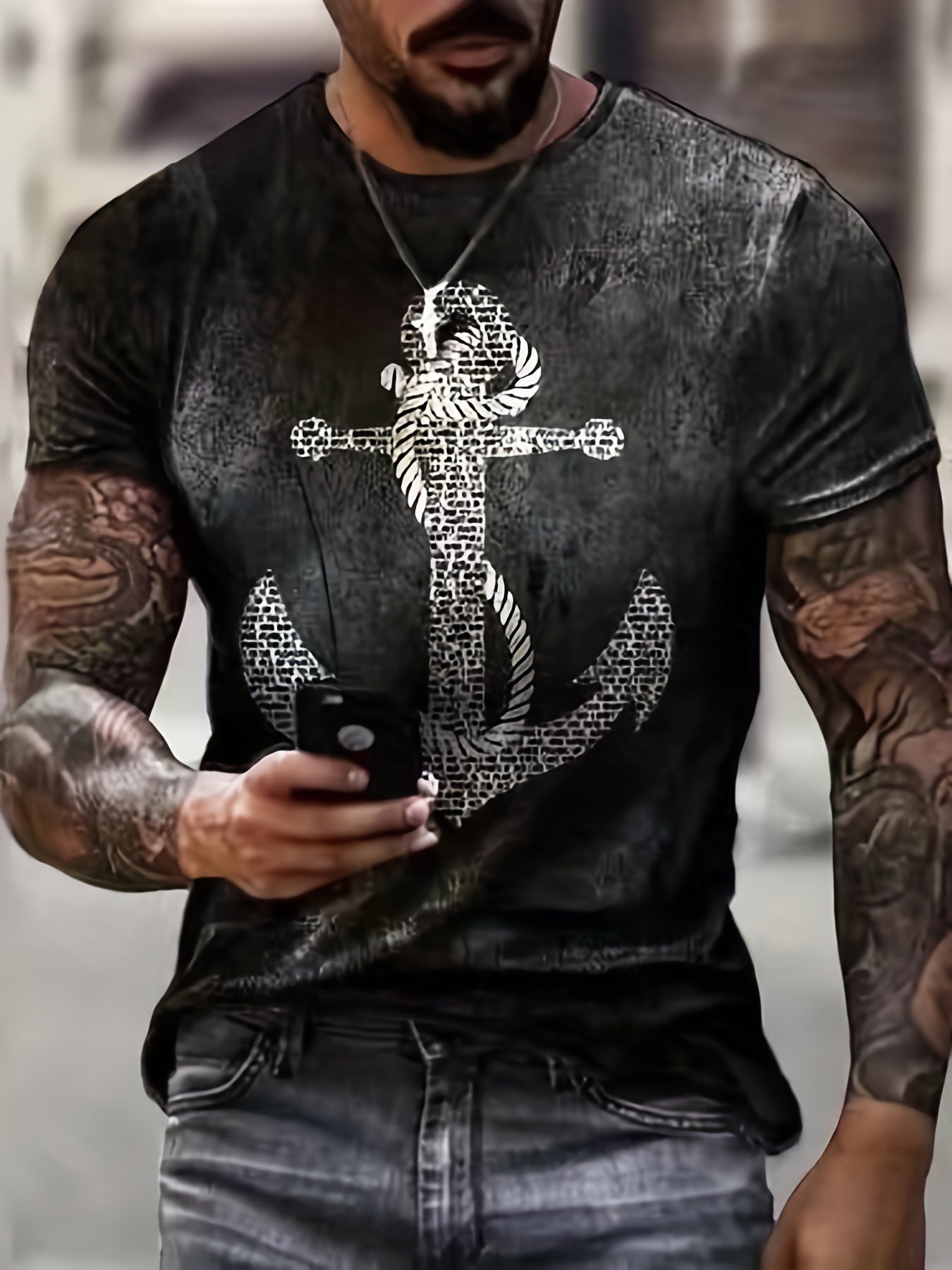 Men's Graphic T Shirt for Summer Outdoor Activities