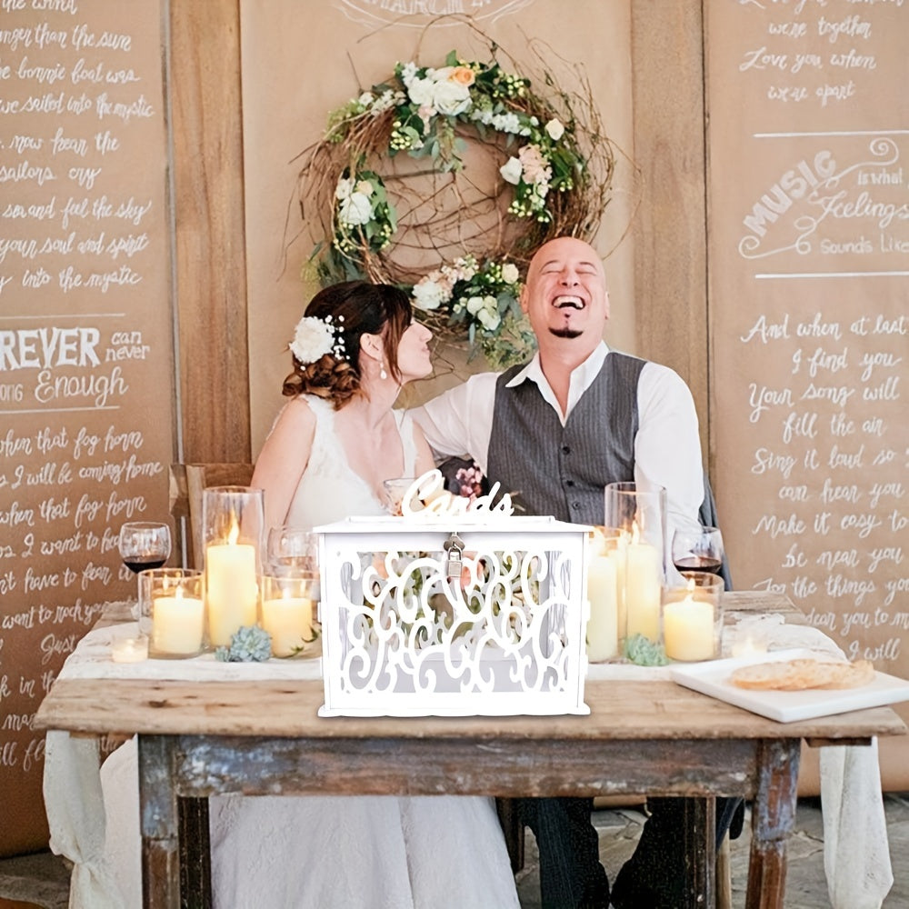 DIY Wedding Card Box with Lock for Special Occasions