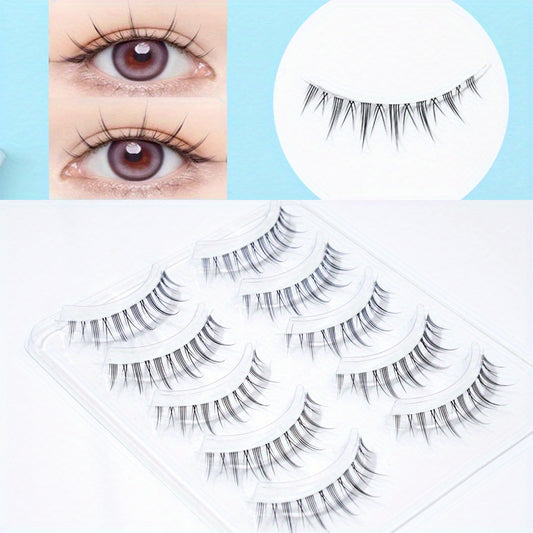 5 Pairs Manga Eyelashes Little Devil Cosplay Anime Eyelash Natural Look